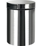 Photo: Wall-hung waste bin 3l, polished stainless steel