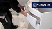 Photo: Washbasin cabinets: installation of a drawer with BLUM damping function