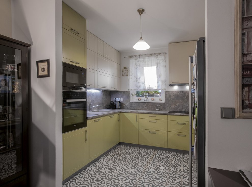 Kuchyňská sestava STYLE, dekor oliva a slonová kost Picture: Kuchyňská sestava STYLE, dekor oliva a slonová kost