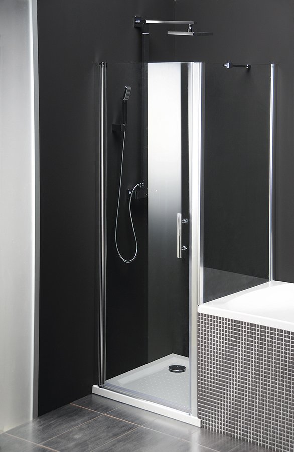 ONE sprchová zástěna oddělující vanu a sprchový kout, 800x800 mm, čiré sklo