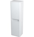 Photo: LUCIE Tall Storage Unit with Laundry Basket 40x140x30cm, left/white