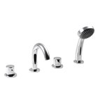 4 Hole Deck Mounted Thermostatic Mixer Tap, chrome Photo: 4 Hole Deck Mounted Thermostatic Mixer Tap, chrome