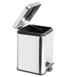 Photo: SIMPLE LINE Square Bathroom Bin 3l, polished stainless steel