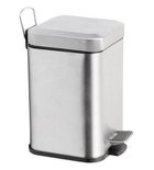 Photo: SIMPLE LINE Square Bathroom Bin 6l, polished stainless steel
