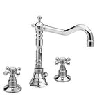 Photo: ANTEA 3 Hole Washbasin Mixer Tap with Retro Spout,with Pop Up Waste, chrome