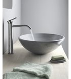 Photo: MINIMAL Washbasin Mixer Tap high without Pop Up Waste, brushed stainless steel