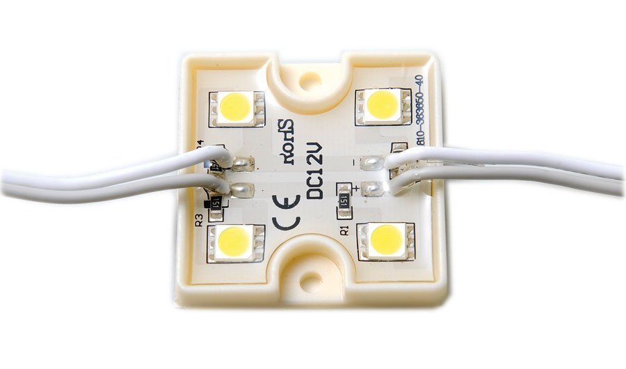 LED modul 4xSDM5050, 36x36x6mm, studená bílá