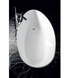 Photo: ELIPSIE - Gussmarmor-Badewanne, 1570x700x560mm, Umfang 260l, weiß glänzend
