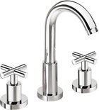 Photo: AXIA 3 Hole Washbasin Mixer Tap without Pop Up Waste, chrome