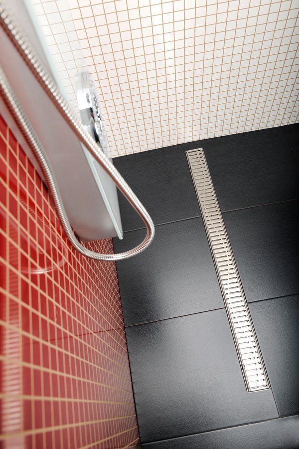 Gelco MANUS ONDA nerezový podlahový žlab s roštem, L-650, DN50 GMO12