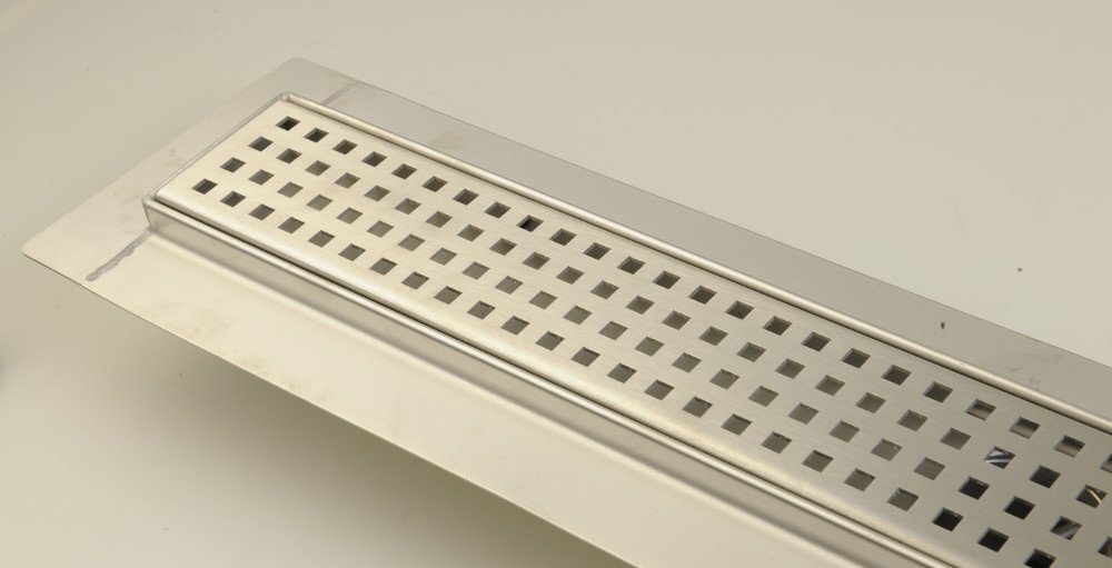 Gelco MANUS QUADRO nerezový podlahový žlab s roštem, L-1150, DN50 GMQ37