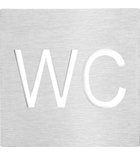 Photo: WC Sign 120x120 mm, polished stainless steel