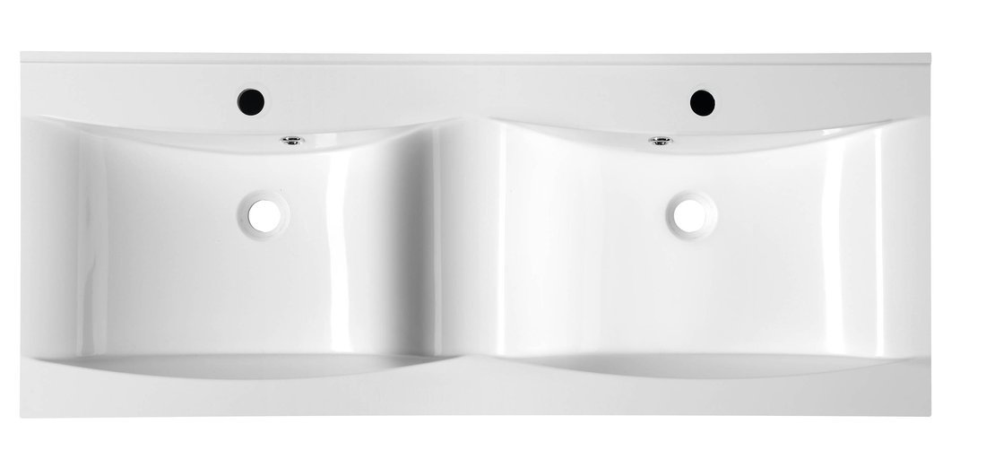 Sapho LUCIOLA dvojumyvadlo, litý mramor, 120x48cm, bílá 50122
