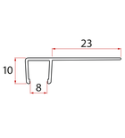 Photo: Set of vertical seals for 8/8mm glass, 2000mm