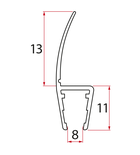 Photo: LEGRO set of vertical seals for 8mm glass, 1900mm