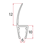 Photo: Satz vertikale Dichtung für Glas 6mm