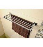 Photo: X-SQUARE towel shelf with rail 650x110x215mm, chrome