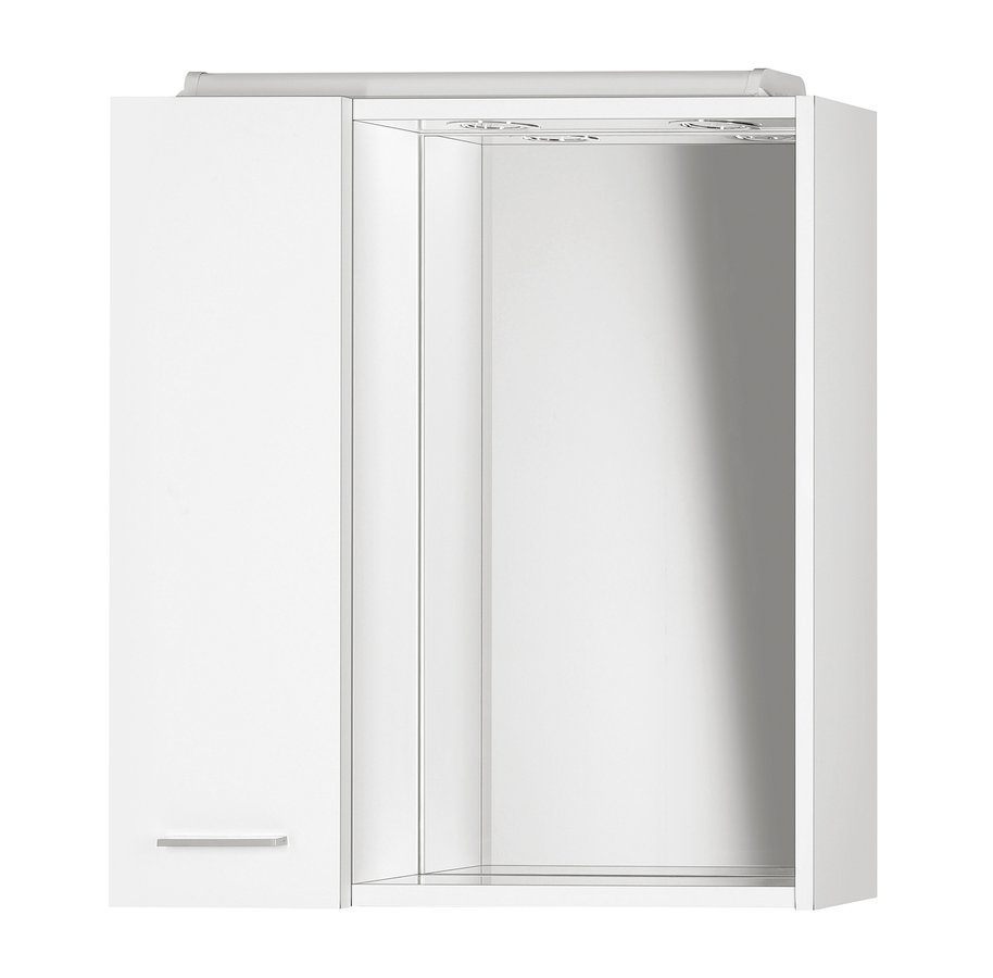 ZOJA/KERAMIA FRESH galerka s LED osvětlením, 60x60x14cm, levá, bílá 45021