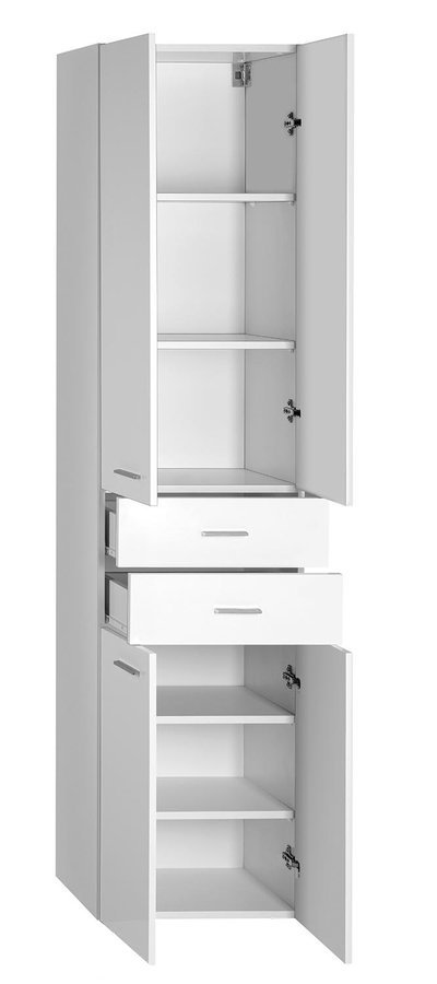 Aqualine ZOJA/KERAMIA FRESH skříňka vysoká se zásuvkami 50x184x29cm, bílá 51291