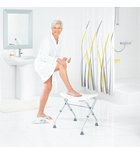 Photo: HANDICAP Folding Shower and Bath Stool, white