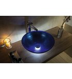 Photo: MURANO BLU sklenené umývadlo na dosku, priemer 40cm, modré