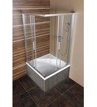 Photo: CARMEN Deep Square Shower Tray with Support. Frame 90x90x30cm, White
