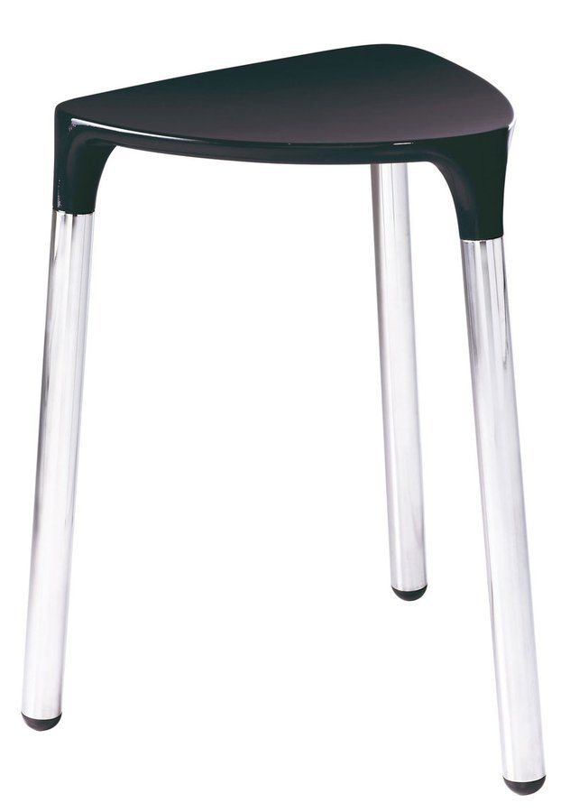 YANNIS koupelnová stolička 37x43,5x32,3cm, černá 217214
