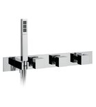 Photo: Concealed Mixer Tap with Hand Shower Holder/Inlet, 2-way, square/chrome