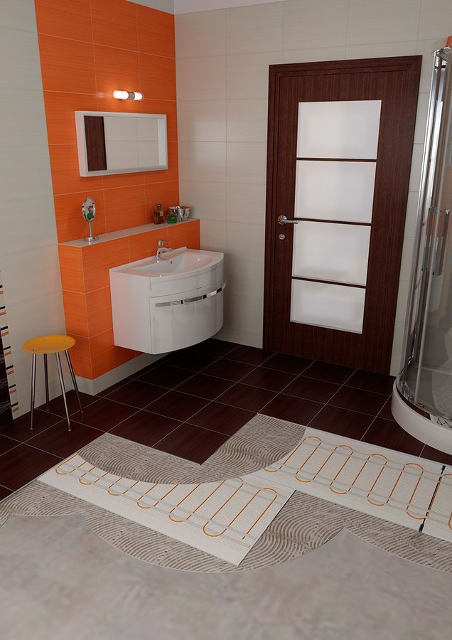 Sapho WARM TILES topná rohož do koupelny 4,2m2, 670W WTM42