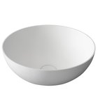 Photo: THIN washbasin for countertop, Rockstone Ø 39 cm, white matt