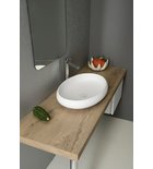 Photo: THIN washbasin for countertop, Rockstone 60x40 cm, white matt