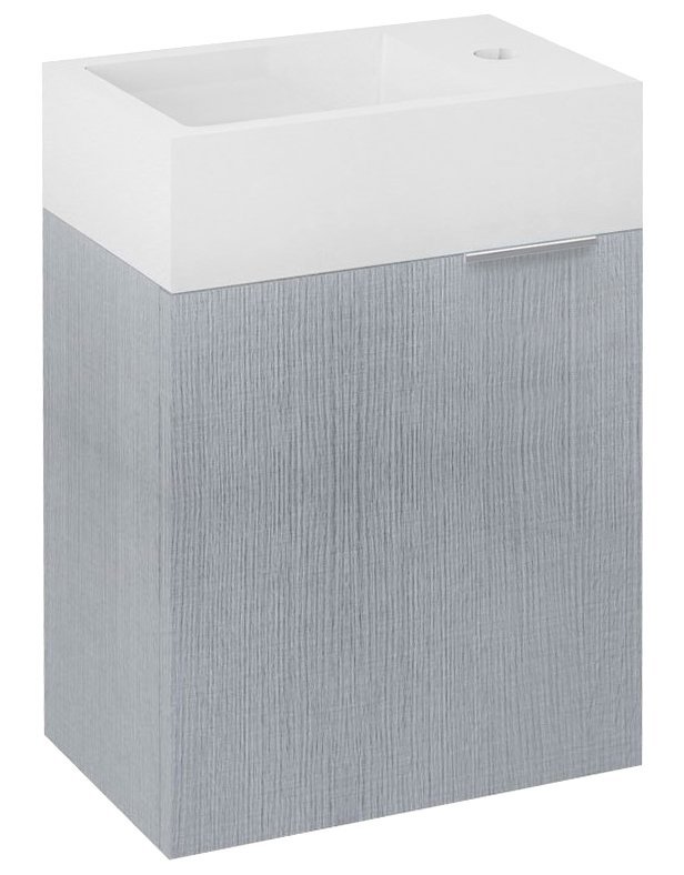 LATUS V umyvadlová skříňka 35,6x40x23cm, dub stříbrný LT056-1111