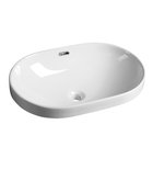 Photo: LIMA Semi-Recessed Ceramic Washbasin 59,5x39,5cm, white