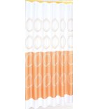 Photo: Duschvorhang 180x180cm, Polyester, weiß/orange
