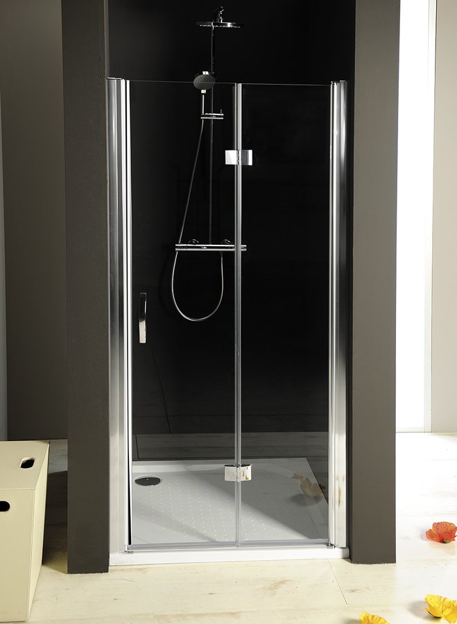 ONE sprchové dveře skládací 900 mm, pravé, čiré sklo