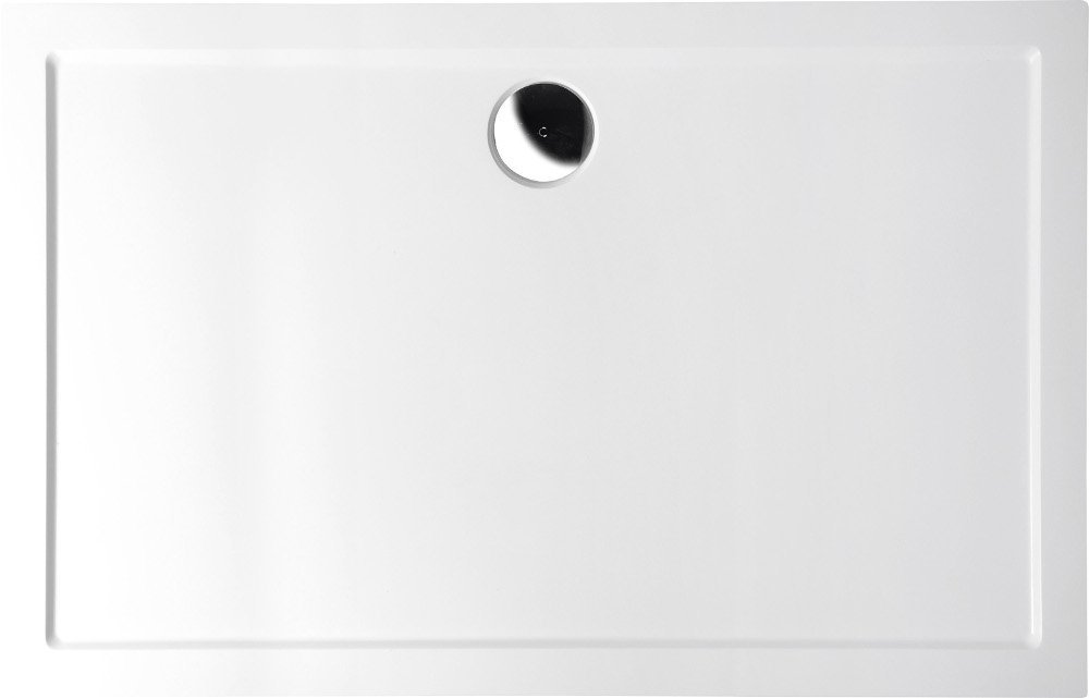KARIA sprchová vanička z litého mramoru, obdélník 100x70x4cm, bílá 71565
