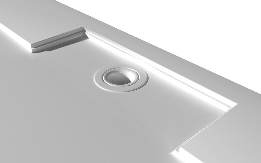 Gelco IRENA sprchová vanička z litého mramoru, obdélník 140x100cm, bílá HI140100