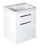 Photo: ELLA umývadlová skrinka 56,5x65x43cm, 2x zásuvka, biela