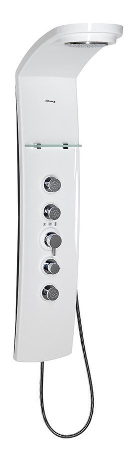 LUK termostatický sprchový panel nástěnný 250x1300mm, bílá 80312