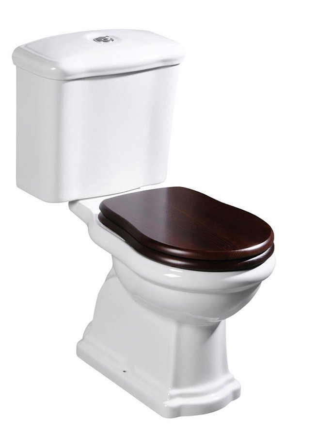 Kerasan RETRO WC sedátko Soft Close, ořech/chrom 108840