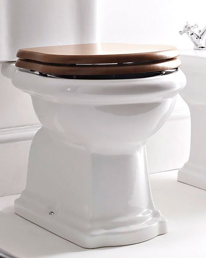 Kerasan RETRO WC sedátko Soft Close, ořech/chrom 108840
