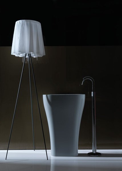 Kerasan AQUATECH keramické umyvadlo volně stojící, 60x85x40cm, bílá 374201