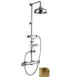 Photo: SASSARI Shower Combi Set with Thermostatic Mixer Tap, 1200mm, bronze
