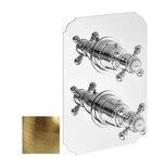 Photo: SASSARI podomítková sprchová termostatická baterie, 2 výstupy, bronz