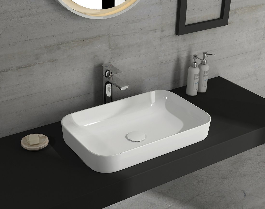 Isvea SOTT AQUA keramické umyvadlo 50x38cm, bílá 10SQ51050