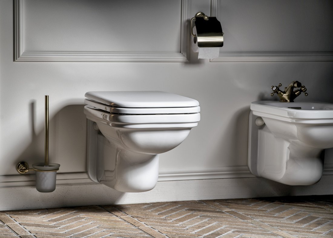 Kerasan WALDORF WC sedátko, Soft Close, bílá/chrom 418801