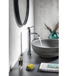 Photo: RHAPSODY Tall Washbasin Mixer Tap without Pop Up Waste, (H) 327mm, chrome