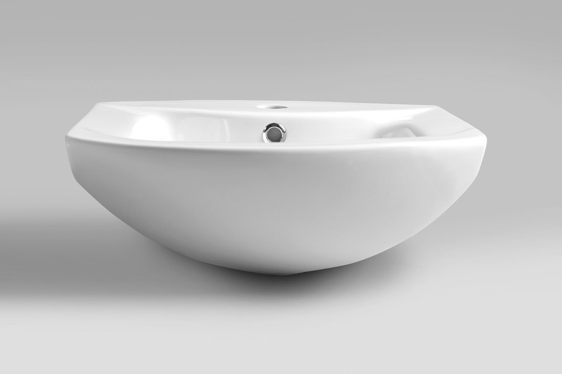 Aqualine ZERO 45 keramické umyvadlo nábytkové 45,5x40cm, bílá 6045