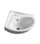 Photo: LUIGI corner ceramic washbasin 34x34cm, white