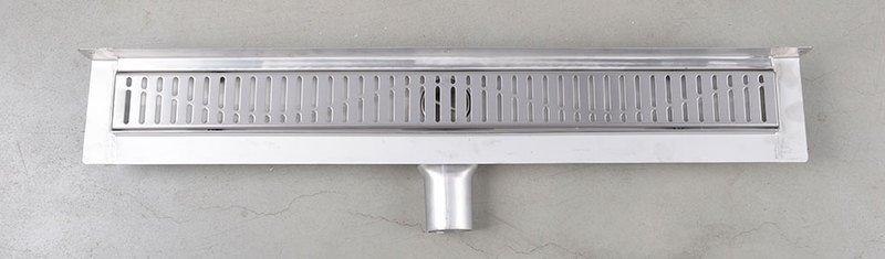 Gelco MANUS ONDA nerezový podlahový žlab s roštem, ke stěně, L-650, DN50 GMO22